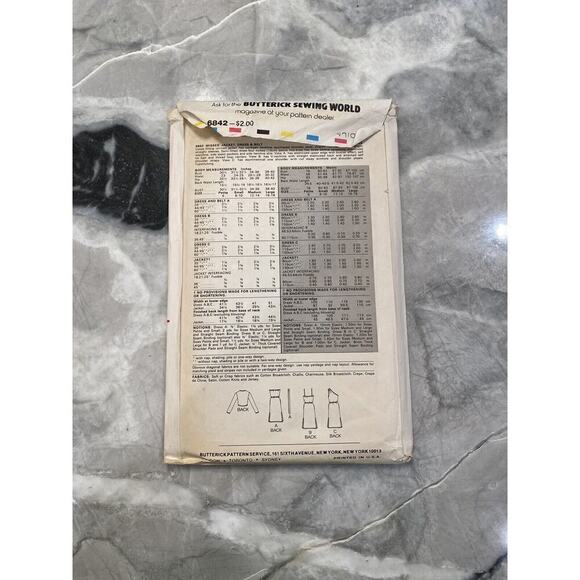 Butterick Vintage Cut Misses Jacket Dress and Belt Size Medium Pattern No 6842 - Picture 4 of 9